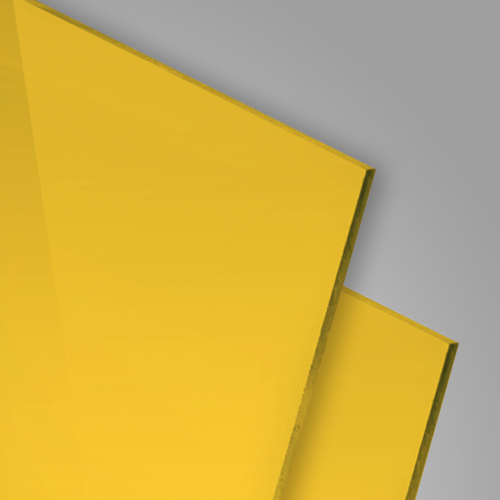 PVC-Hartschaumplatte Kunststoffplatte Gelb 3mm Stärke einseitige  Schutzfolie